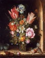 Still life with flowers and sea shells Ambrosius Bosschaert